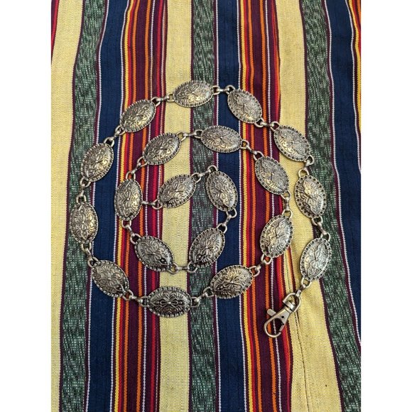 Vintage Belt Womens Adjustable Silver Link Southwest Boho Bohemian - Picture 2 of 4